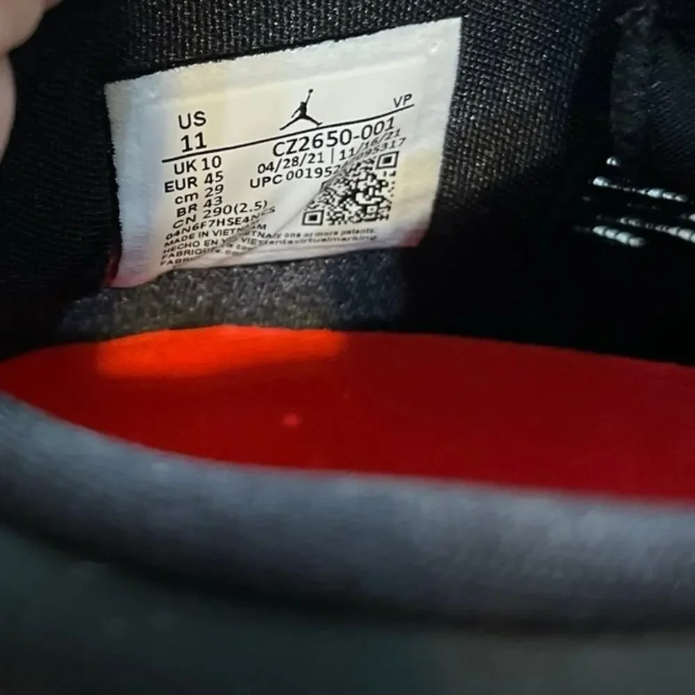 Nike Jordan 36 Black Infrared Basketball Sneakers Size M11 / W12.5 CZ2650 001